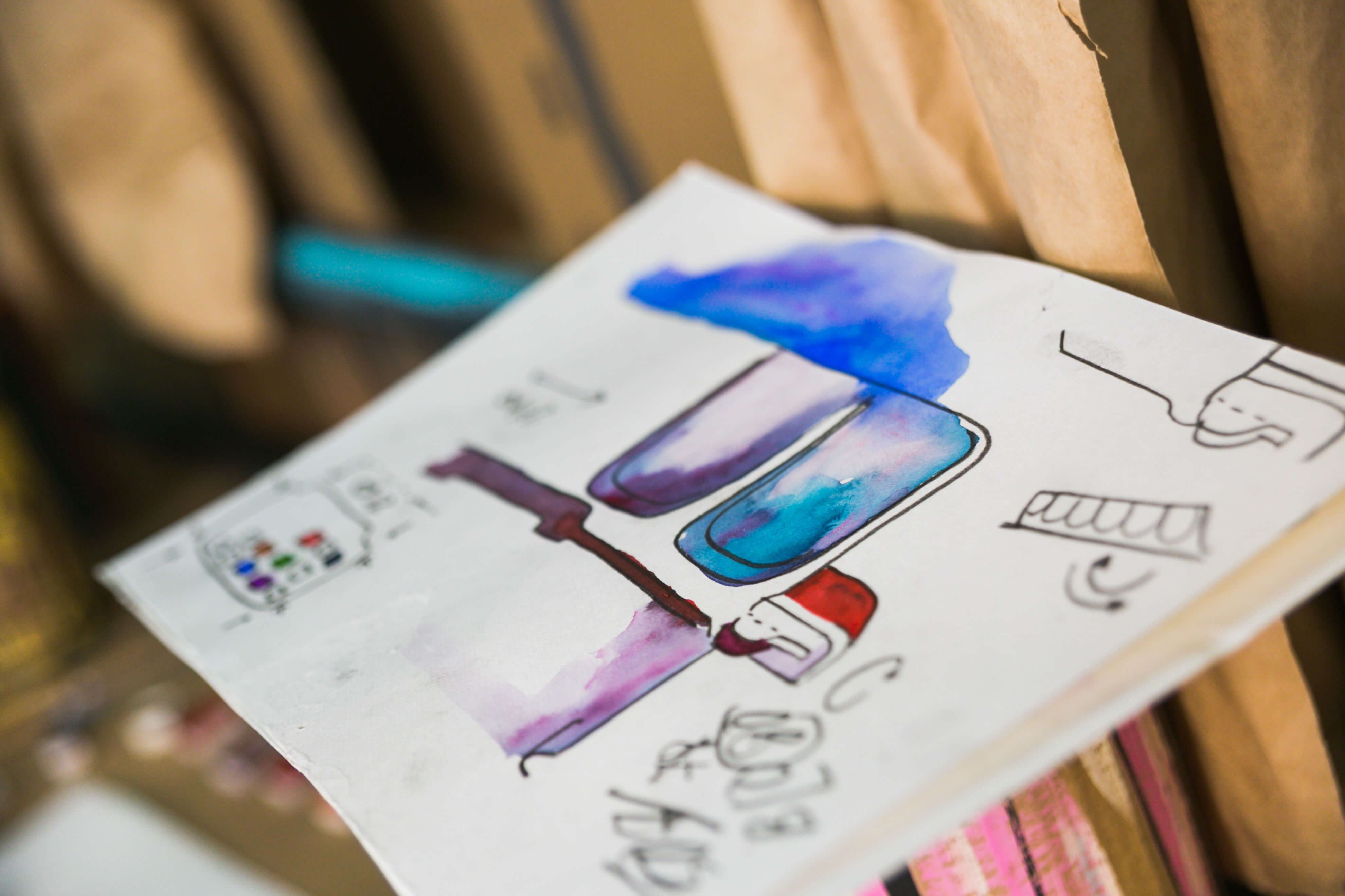 Кейс рекламного ролика пенала для акварельных красок Simple