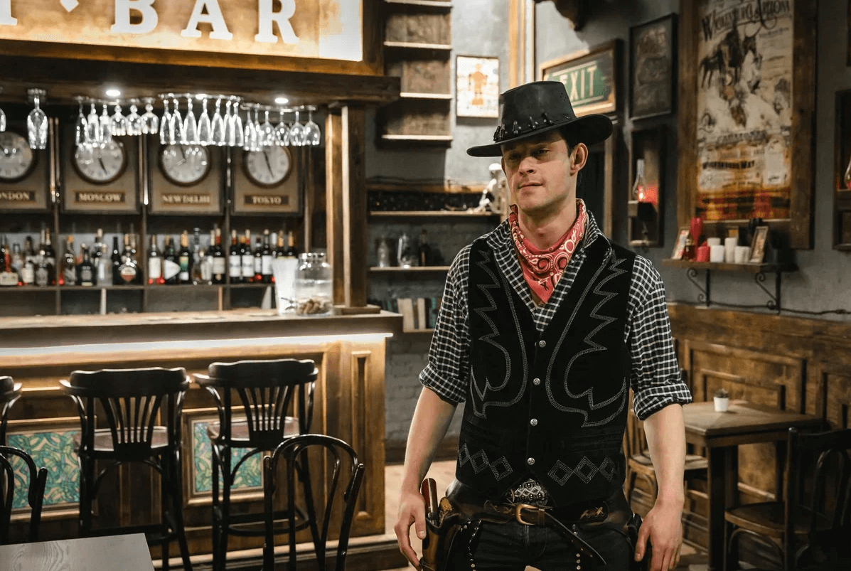 На киностудии есть локация, передающая атмосферу американского салуна