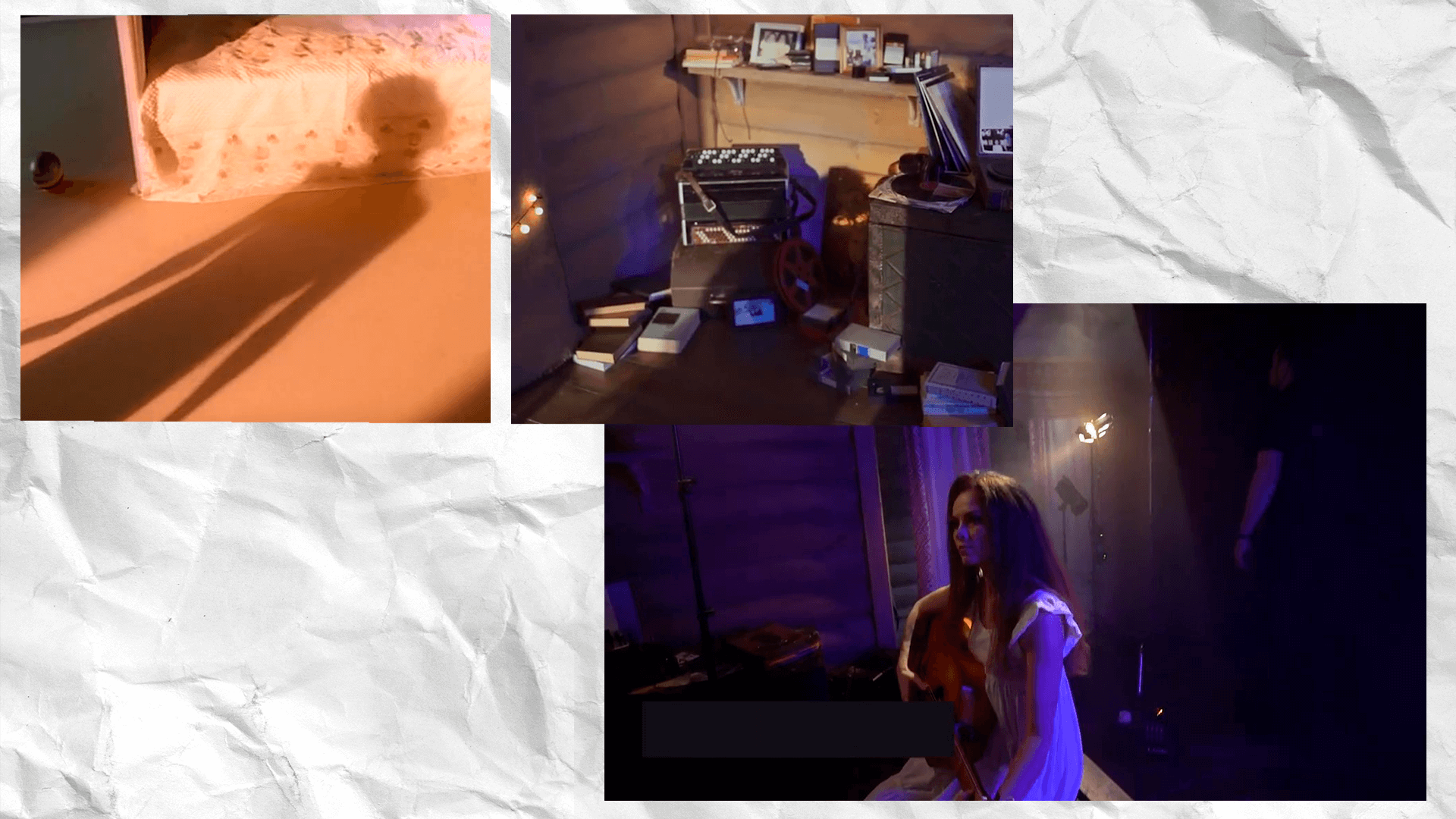 Свободный сарафан и распущенные волосы героини на тени смотрелись бесформенным пятном