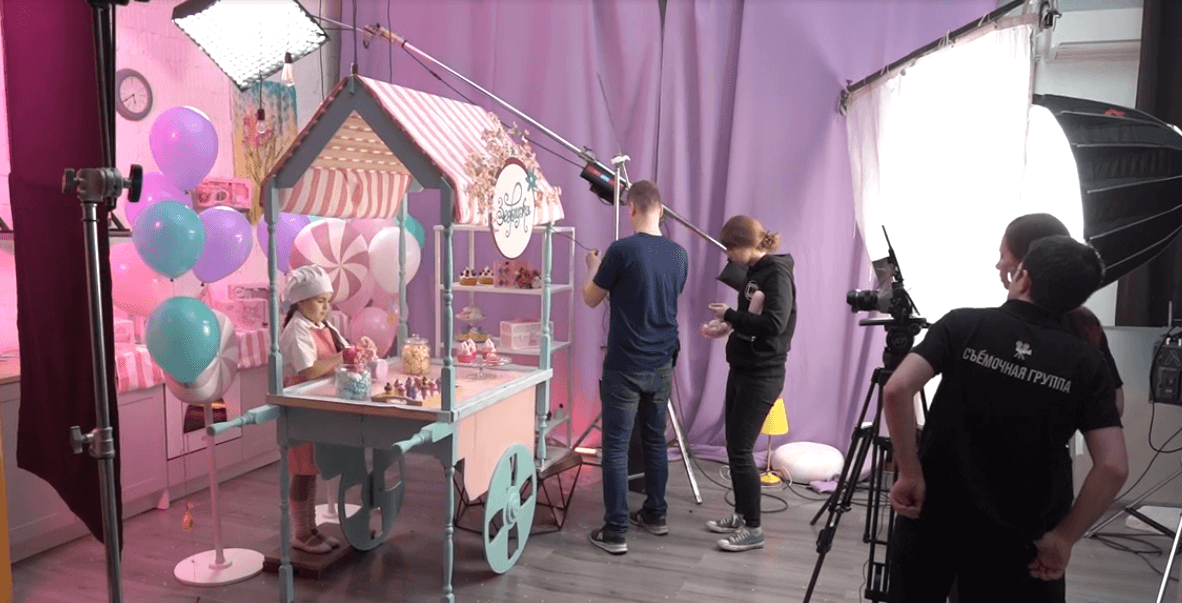 Съёмки рекламы для бренда детской косметики Зефирка