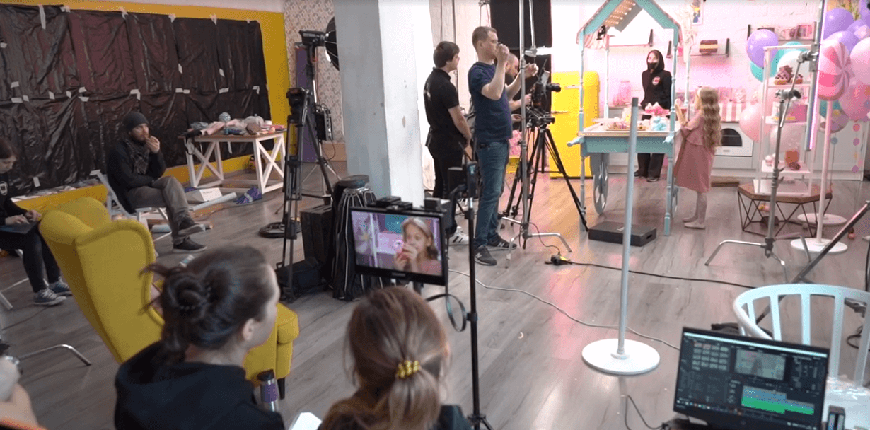 Съёмки рекламы для бренда детской косметики Зефирка