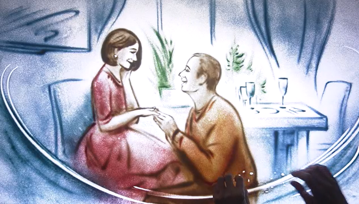 Песочная анимация для семейного видео